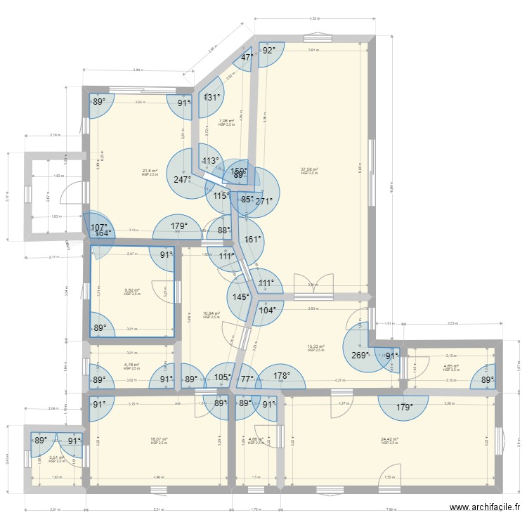 NZONG PROJECT2. Plan de 12 pièces et 161 m2