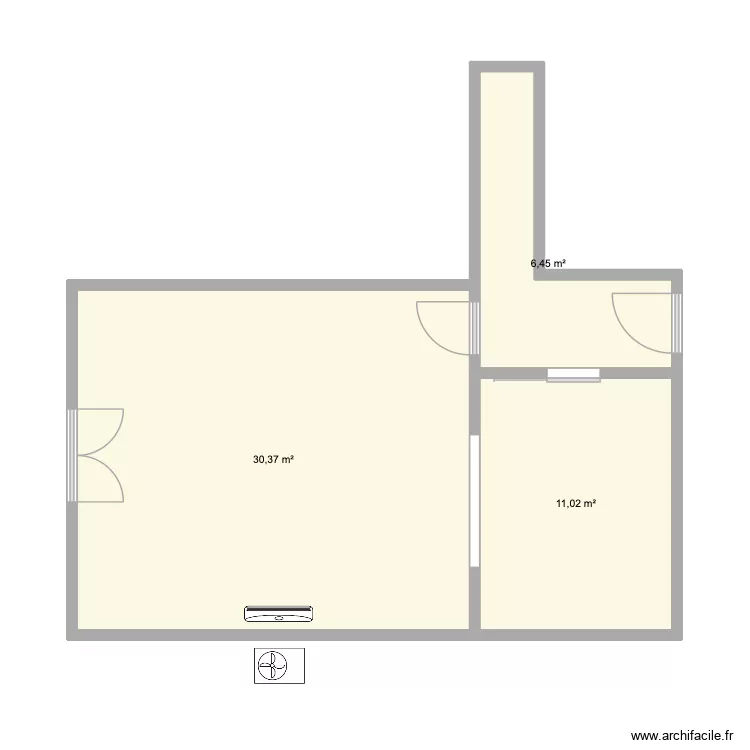 Brechaire. Plan de 3  et 48 m²