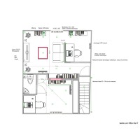 2 bureaux meubles existants bibli encastrée