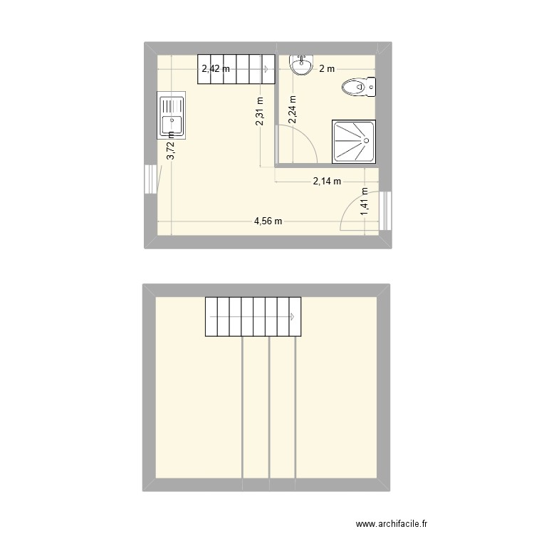 Montoir. Plan de 3 pièces et 33 m2