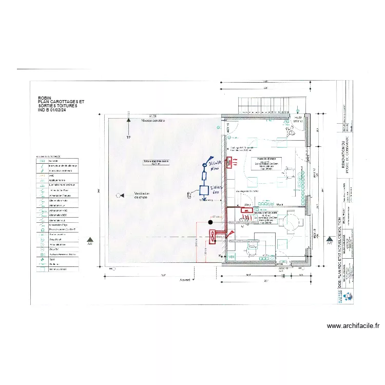 ROBIN_PLAN CAROTTAGES ET SORTIES DE TOITURE_IND A_COLAS ST MAUDEZ. Plan de 
