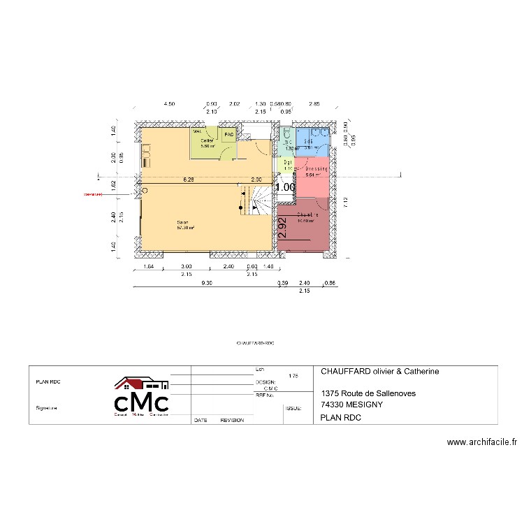 Chauffard rez de chaussez. Plan de 0 pièce et 0 m2