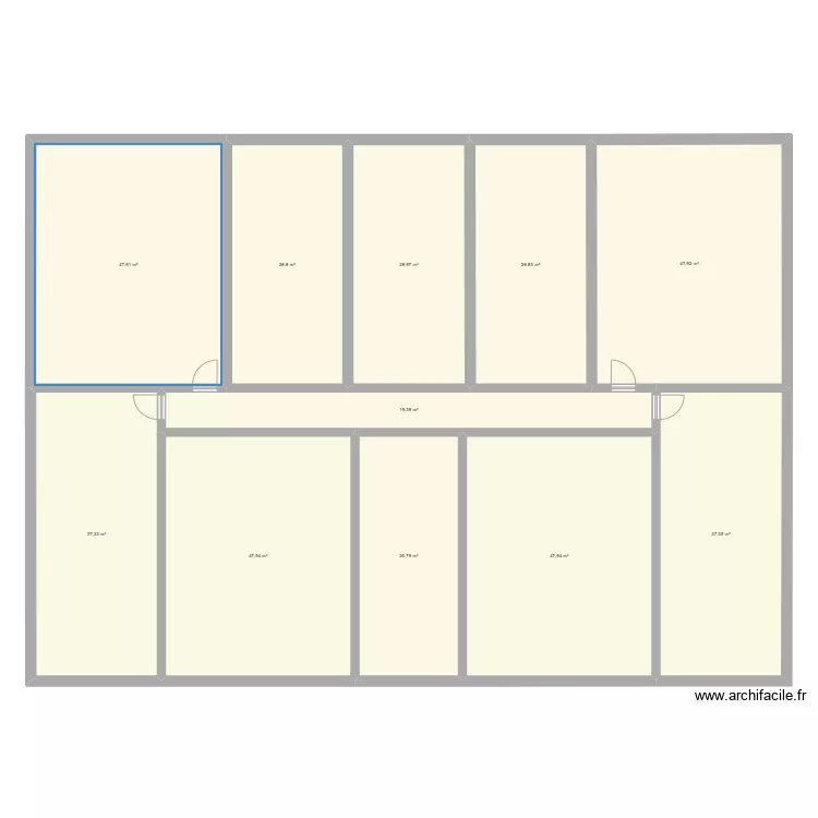 Immeuble 25X18. Plan de 