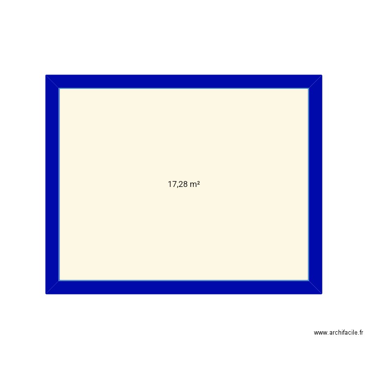Chambre parentale . Plan de 1 pièce et 17 m2