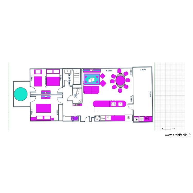 plan meublé complet. Plan de 0 pièce et 0 m2