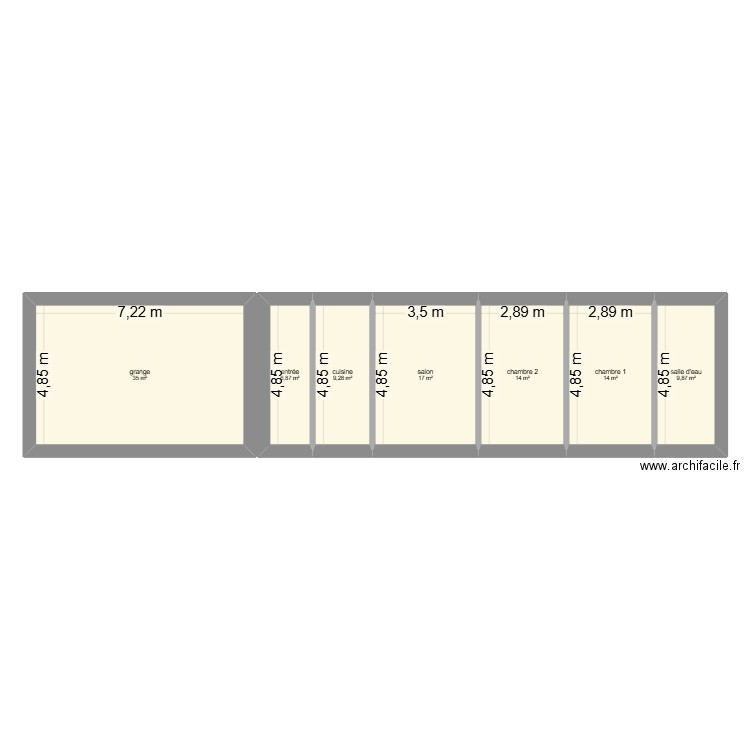 Maison Julie 1. Plan de 7 pièces et 106 m2