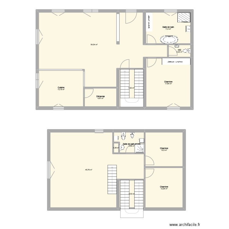 Maison Souppes. Plan de 13 pièces et 190 m2