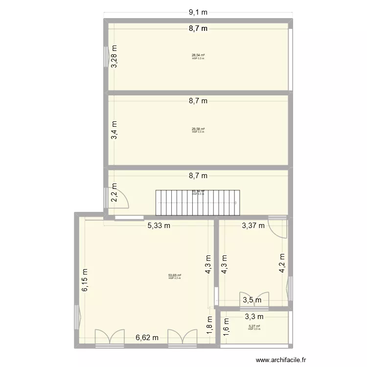 RdC1. Plan de 5 et 136 m² RdC1. Plan de 5 et 136 m²