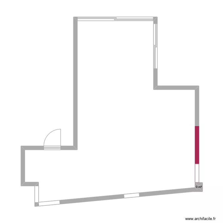 ker rdc. Plan de 1 Pièce
