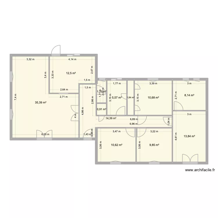 Merignac. Plan de 12 Pièces et 125 m² Merignac. Plan de 12 Pièces et 125 m²