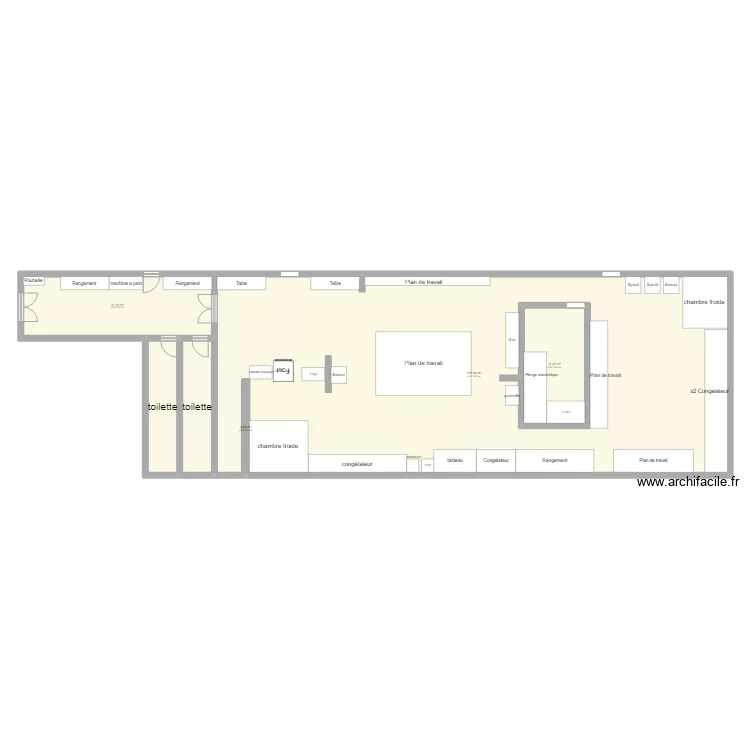 boulangerie . Plan de 