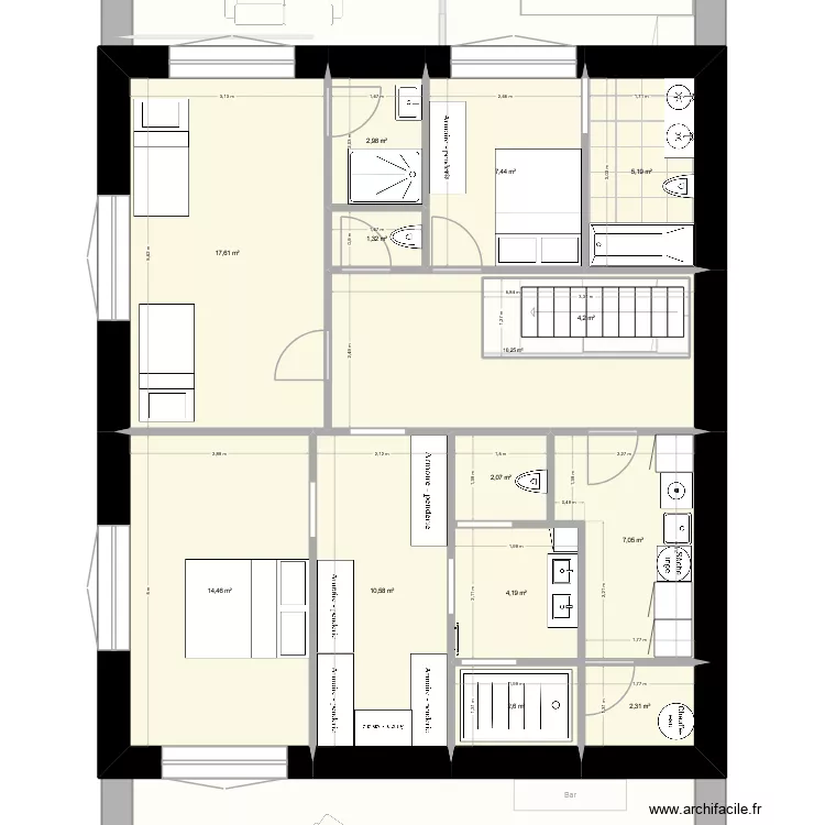 MAISON4 R+1. Plan de 