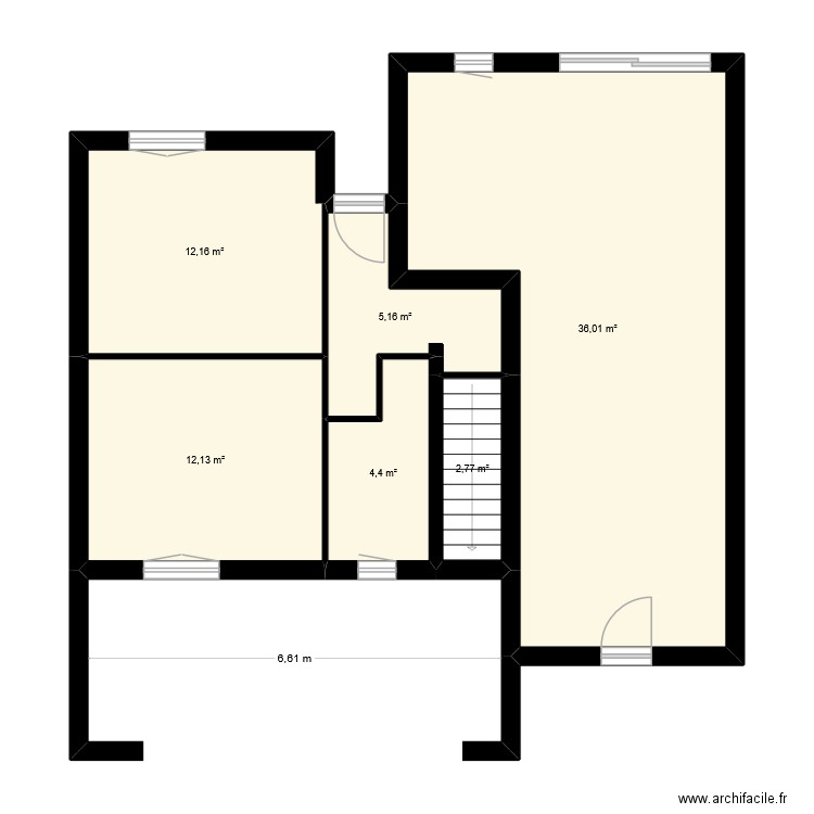 COMBETTES. Plan de 6 pièces et 73 m2