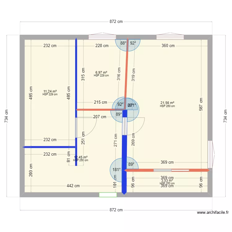 Sous Sol Maison Roman modification. Plan de 