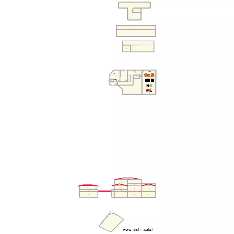plan 14 fevrier 2026. Plan de 143  et 2793 m²