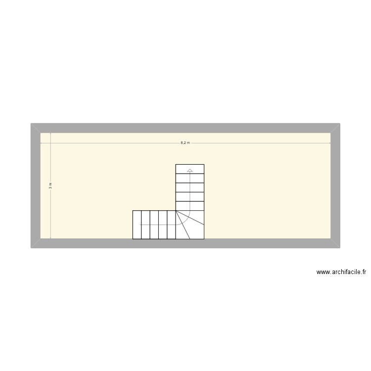 Spy cave. Plan de 1 pièce et 25 m2
