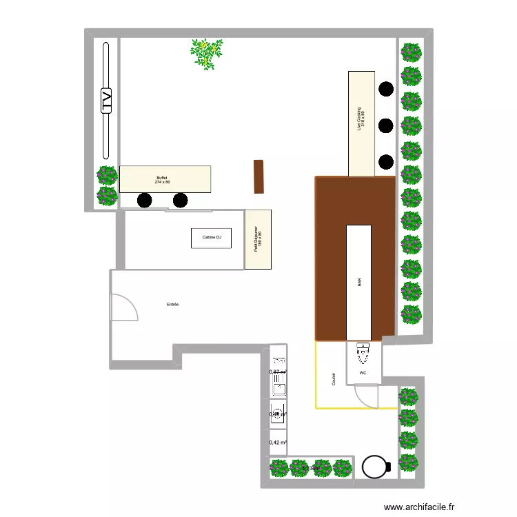 Shangri La - B 12&egrave;me &eacute;tage -Rooftop. Plan de 