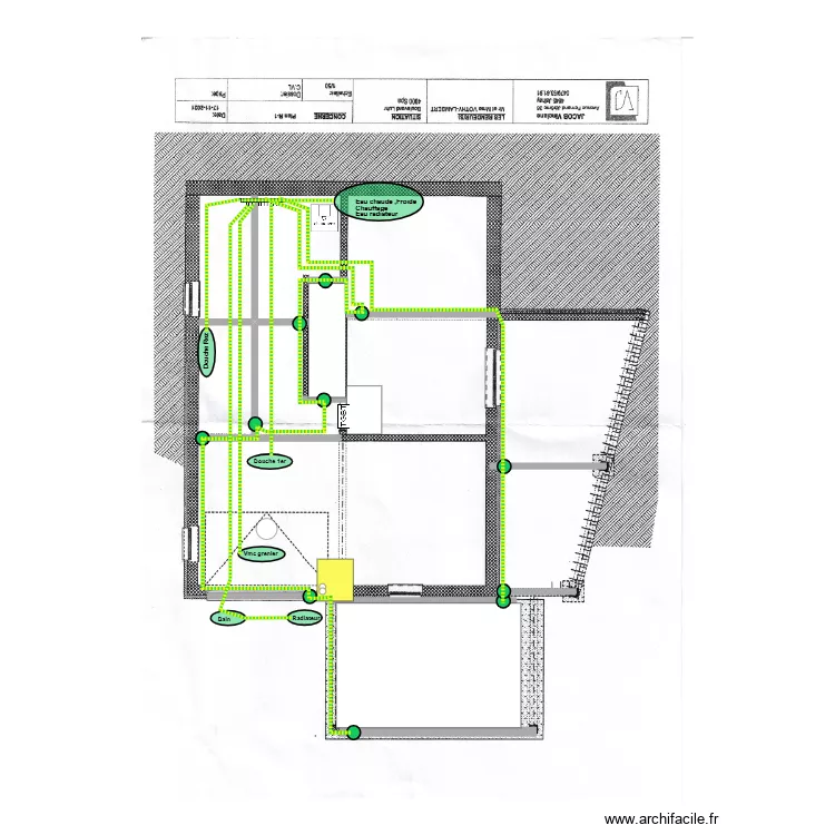 terre No&eacute;mie 12-2024 poutrelle et l'ensemble maison. Plan de 