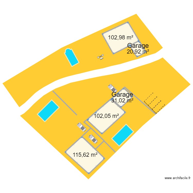 Carpentras. Plan de 5 pièces et 373 m2