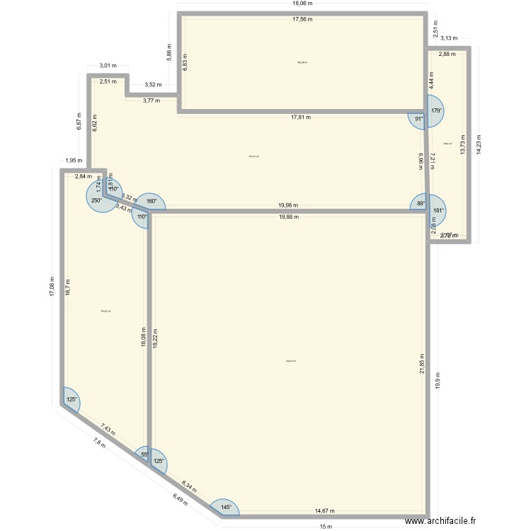 FASP Plan Espace culturel Bourvil. Plan de 5 pièces et 864 m2
