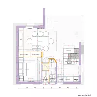 plan version dim 26/04  SDB cuisine chambre SaM  Douche 85 et dimensions reelles Plan initial avec details