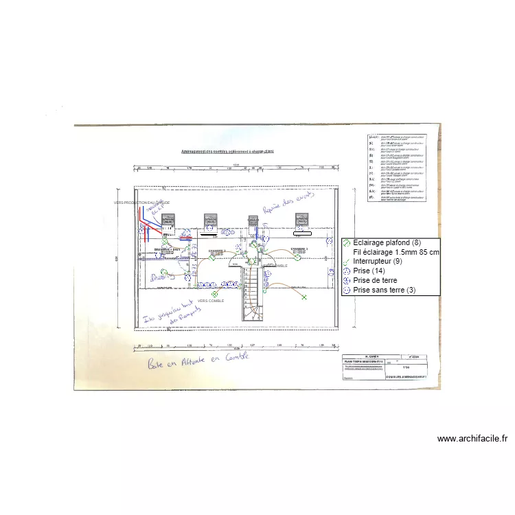MALO ELEC+HYDRAULIQUE ETAGE. Plan de 