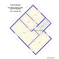 TATTEGRAIN plan de masse 1er &eacute;tage  ETAT ACTUEL
