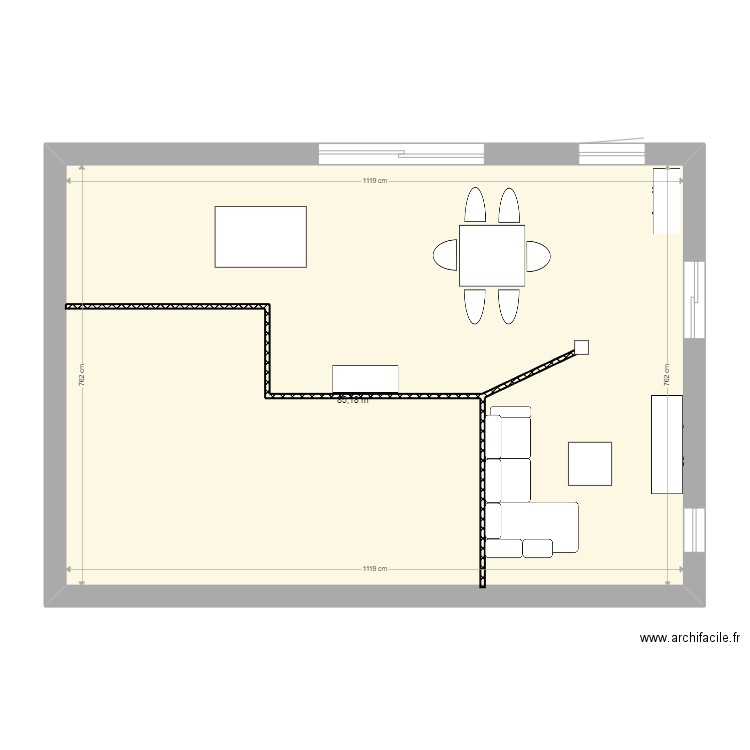 Maison1. Plan de 1 pièce et 85 m2