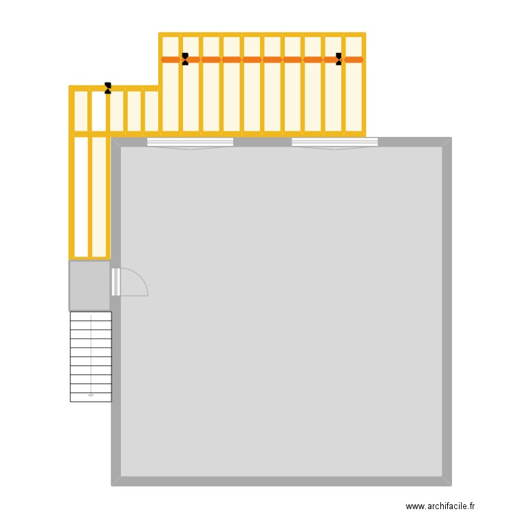 terrasse caiez. Plan de 27 pièces et 107 m2