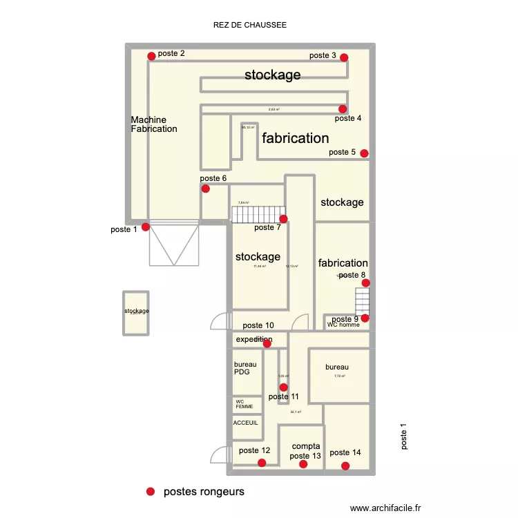 sieco rdc. Plan de 11  et 173 m²