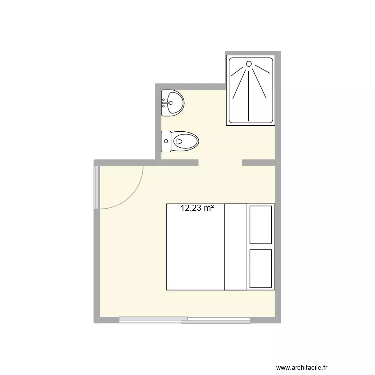 bogros elissa. Plan de 1  et 12 m²