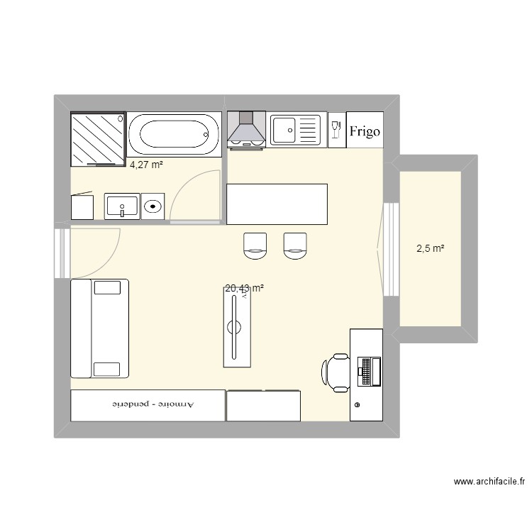 appart. Plan de 0 pièce et 0 m2