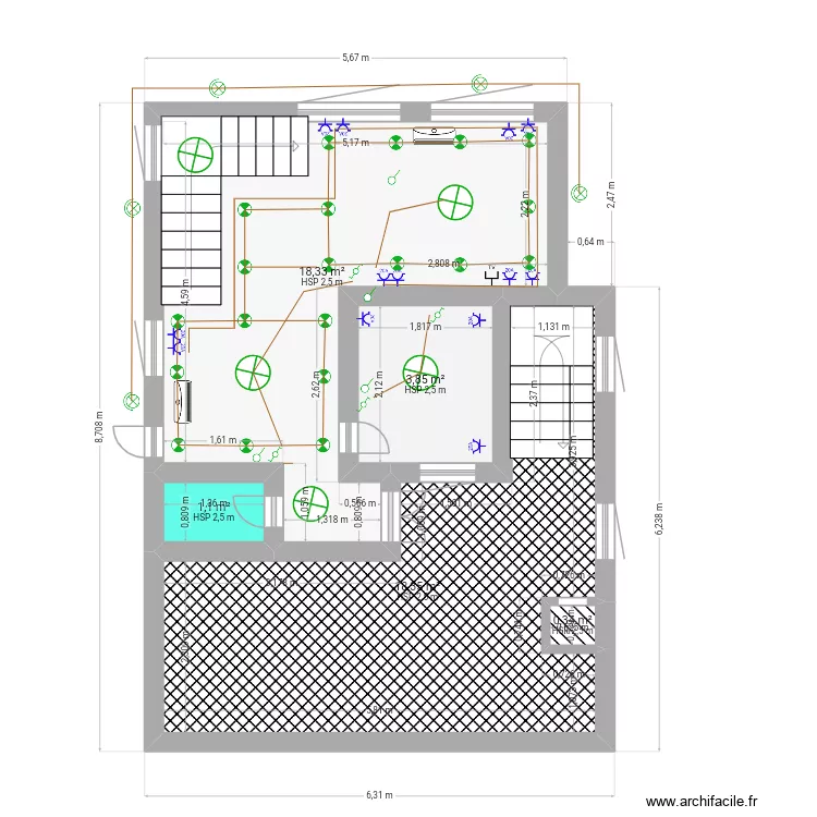 PLAN  ELECT SAMATRA. Plan de 5  et 42 m²