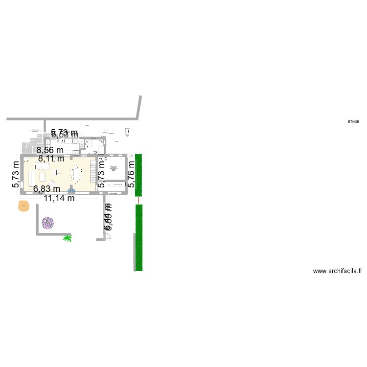 KERZO 2. Plan de 1 pièce et 53 m2