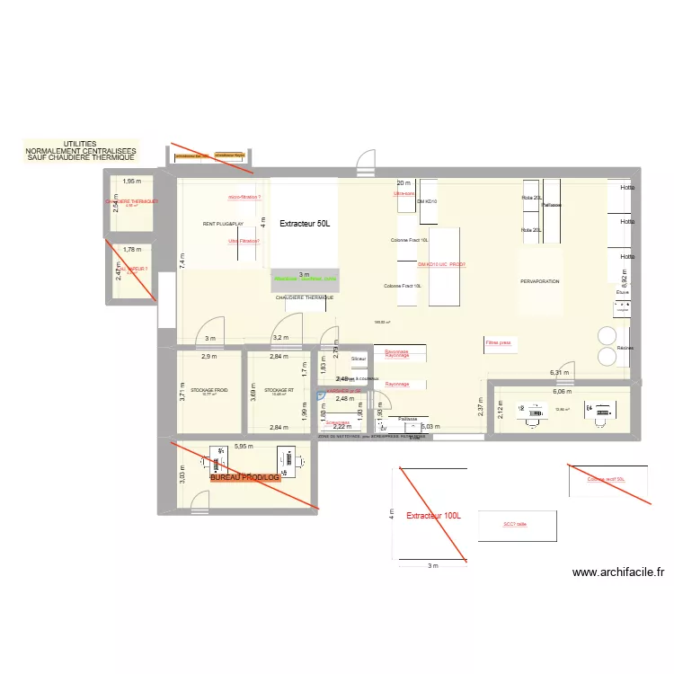 hall pilote ROSE DE MAI D. Plan de 