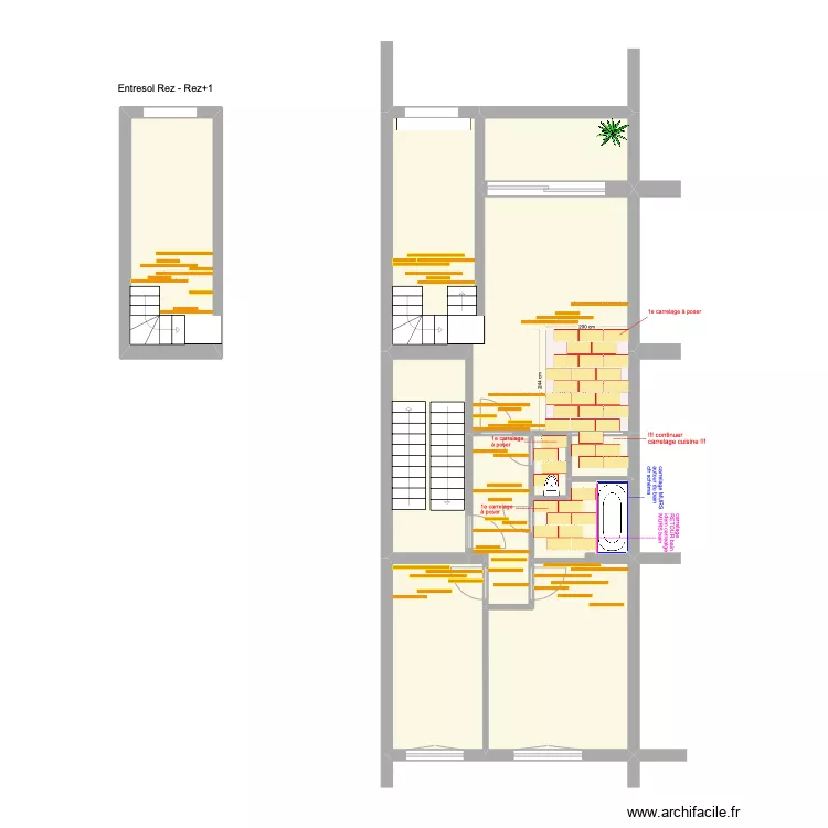 Banning 83 1e &eacute;tage Calepinage sols. Plan de 0 pièce et 0 m2
