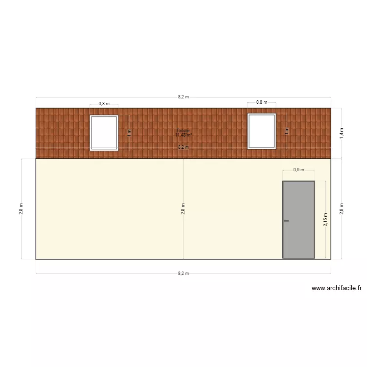 PIGNON GAUCHE . Plan de 
