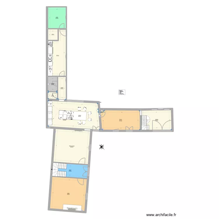 Charentaise V2. Plan de 28 pièces et 296 m²