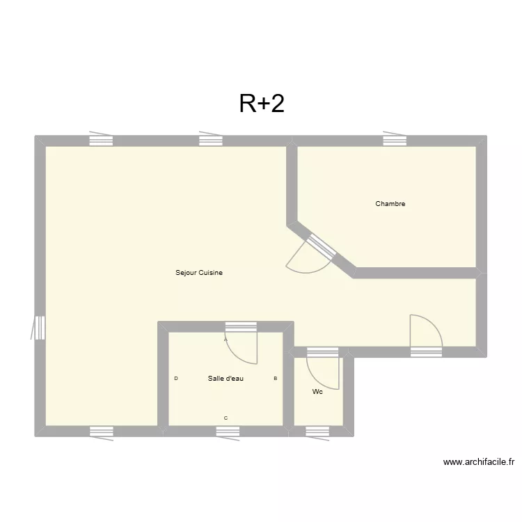 350602792. Plan de 4  et 64 m²