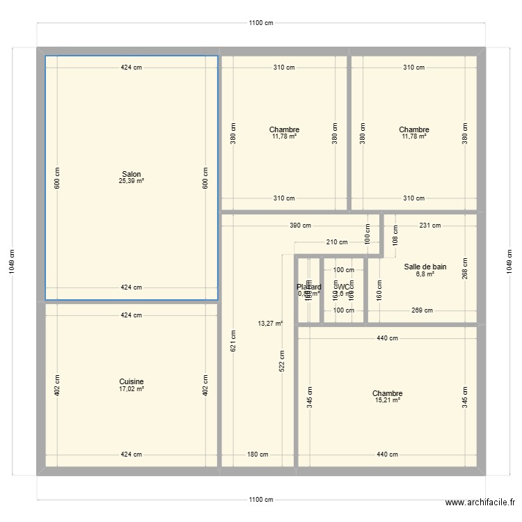 plan bozan. Plan de 9 pièces et 104 m2