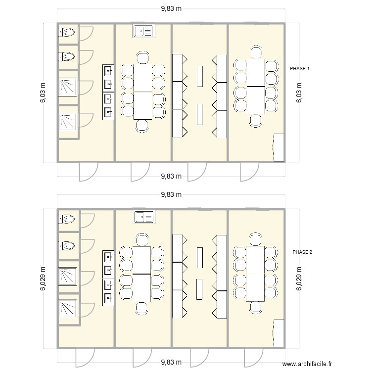CARNEIRO CHANTIER ST QUENTIN FALLAVIER. Plan de 16 pièces et 113 m2