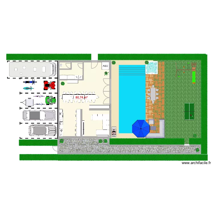 VILLA ARTHUR. Plan de 