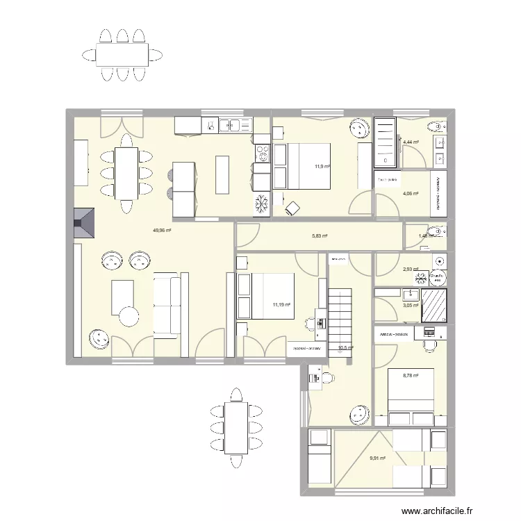 ROYAN V3. Plan de 12  et 124 m²
