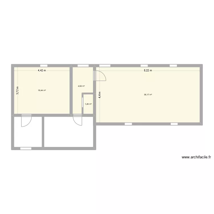 rdc. Plan de 4 et 58 m² rdc. Plan de 4 et 58 m²