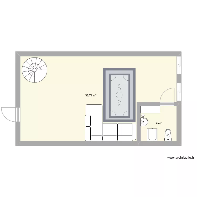 La Tour Du Roi 2. Plan de 2  et 41 m²