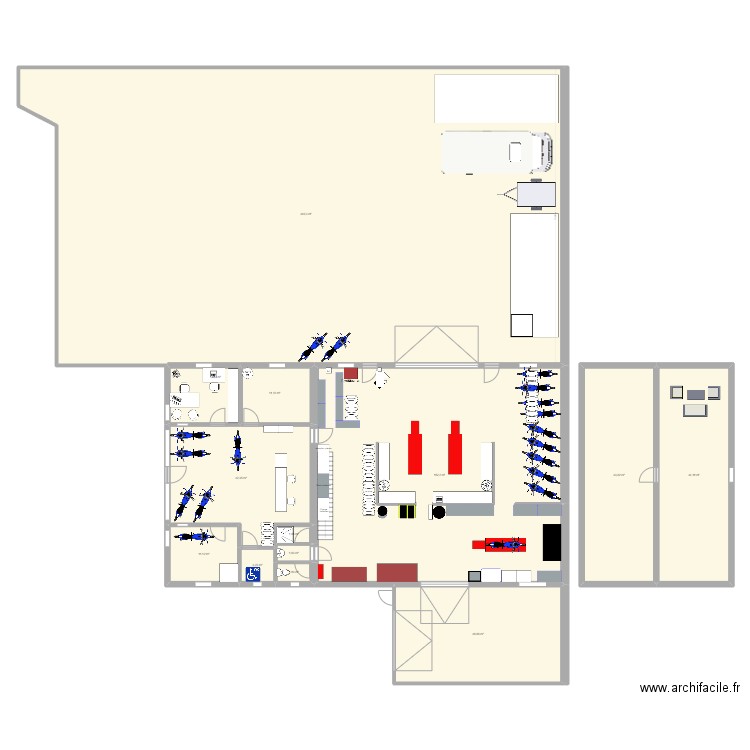 Guibert. Plan de 13 pièces et 811 m2