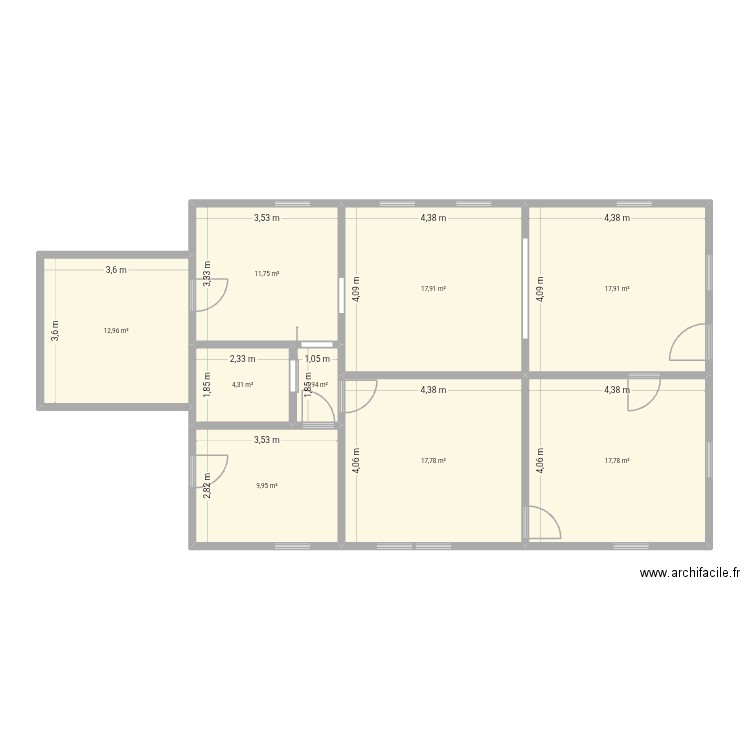 Oberlin2.ArchiFacile.ArchiFacile.ArchiFacile.ArchiFacile.ArchiFacile.ArchiFacile.ArchiFacile.ArchiFacile (1).ArchiFacile. Plan de 9 pièces et 112 m2