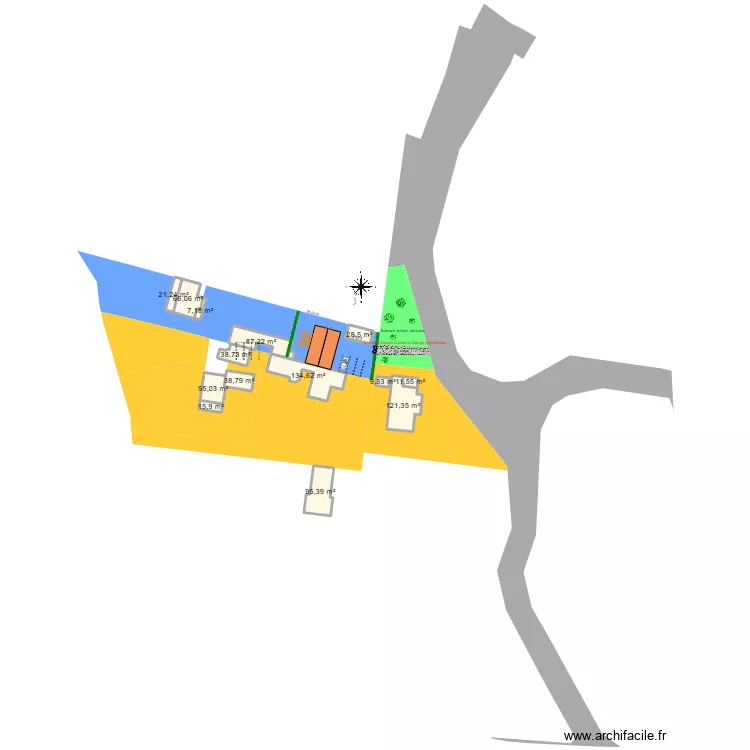 Quimiac. Plan de 14  et 731 m²