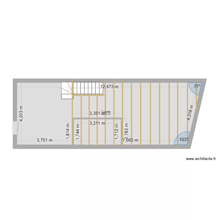 plan appartement plancher. Plan de 1  et 50 m²