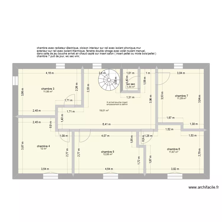 ETAGE CASTILLON. Plan de 